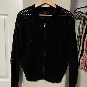 Sanctuary Black Knit Bomber Jacket